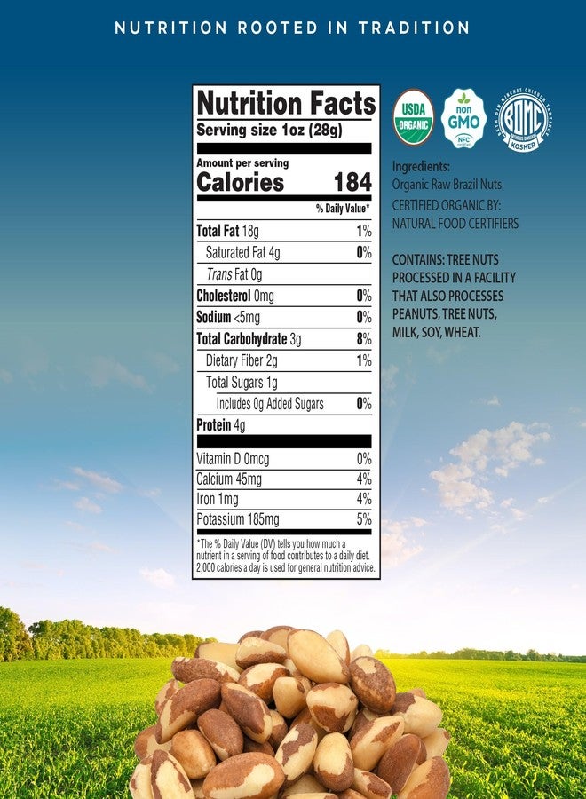 Nut Cravings CROP BY POP - Organic Raw Brazil Nuts (8oz - 1 Pack) Packed Fresh in Resealable Bag - USDA Organic, Non GMO - Naturally Grown, Vegan, Kosher - Image 3