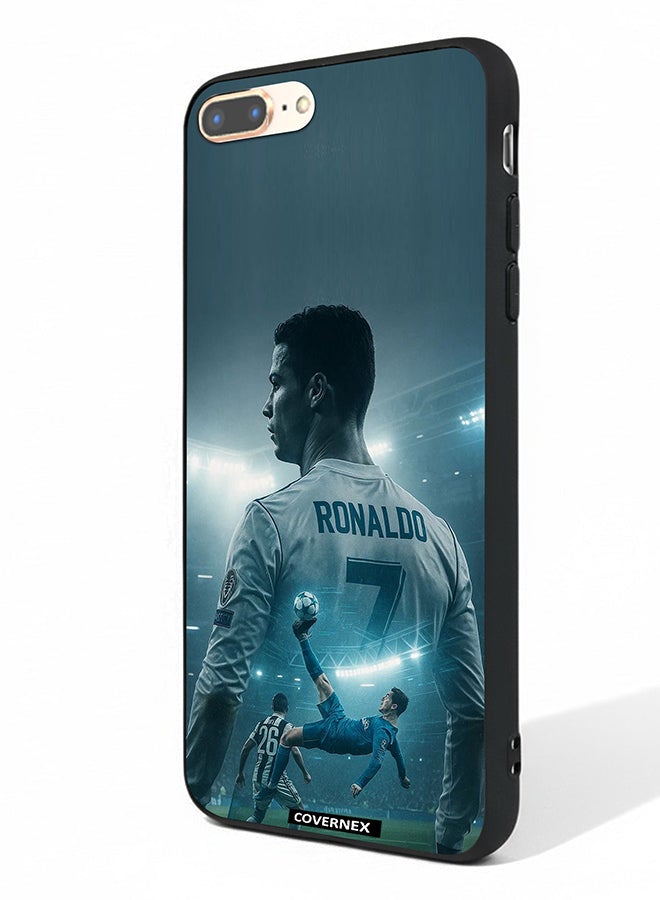 Covernex Apple iPhone 7 Plus Protective Case Cover Printed Featuring Cristiano Ronaldo Iconic Action Shoot - Image 1