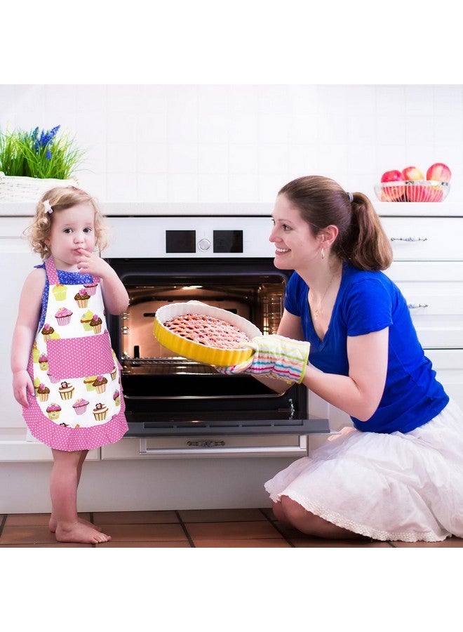 أسبميز مريلة أطفال كب كيك من ASPMIZ، مريلة خبز وردية للأطفال من عمر 2 إلى 6 سنوات، مريلة طاهٍ لطيفة مع جيوب للرسم في الحديقة، مريلة مطبخ قابلة للتعديل للفتيات الصغيرات والبنات والأطفال الصغار، هدية - Image 4