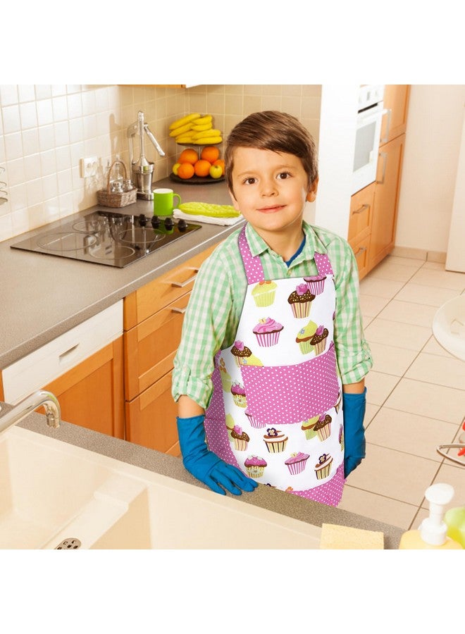 أسبميز مريلة أطفال كب كيك من ASPMIZ، مريلة خبز وردية للأطفال من عمر 2 إلى 6 سنوات، مريلة طاهٍ لطيفة مع جيوب للرسم في الحديقة، مريلة مطبخ قابلة للتعديل للفتيات الصغيرات والبنات والأطفال الصغار، هدية - Image 5