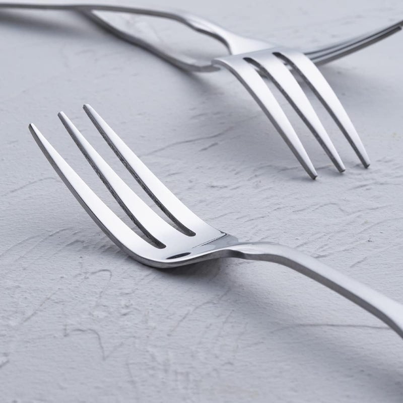 FULLYWARE 3Tine Fork Stainless Steel 76 Dinner Silverware Fork Metal Cocktail Dessert Forks 6Piece - Image 4