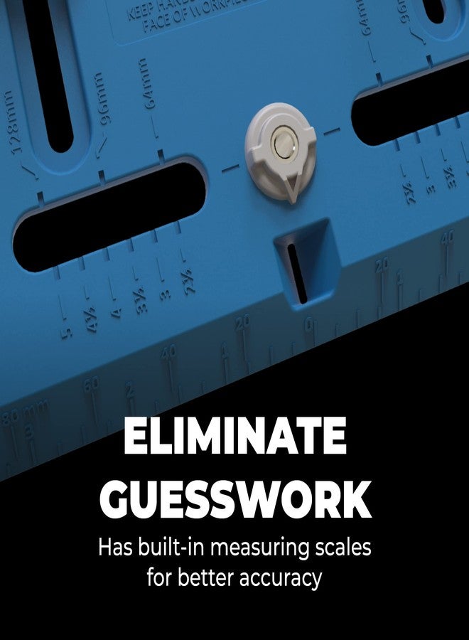 Kreg Cabinet Hardware Jig - Portable Straight Hole Drilling - Precision Drilling Without a Press - Moveable Edge Guide for Accurate Positioning - for Knobs & Small Pulls - KHI-Pull - Image 4