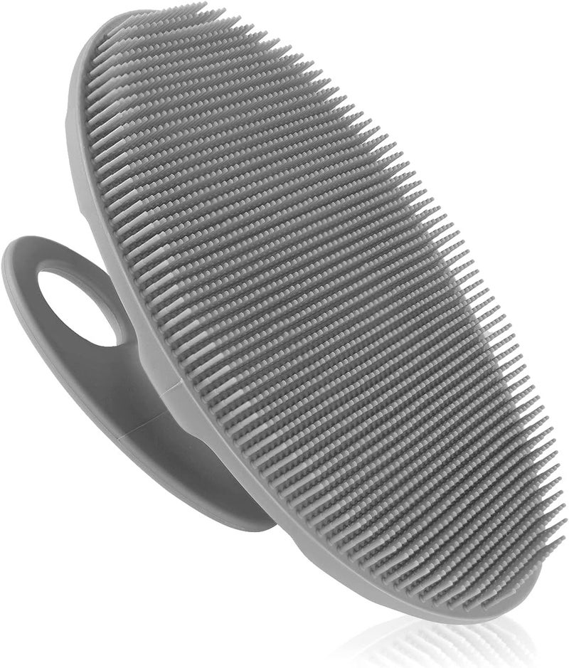 Innerneed Soft Silicone Body Cleansing Brush Shower Scrubber, Gentle Exfoliating and Massage for All Kinds of Skin (Gray) - Image 1