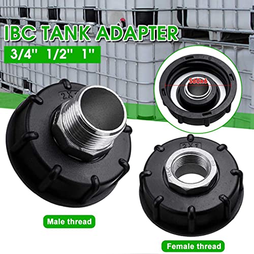Toolstar IBC Tank Tote Adapter, Tote Tank Drain Adapter Fitting S60x6 Coarse Thread to Water Hose Connector (Female Thread, 3/4") - Image 5