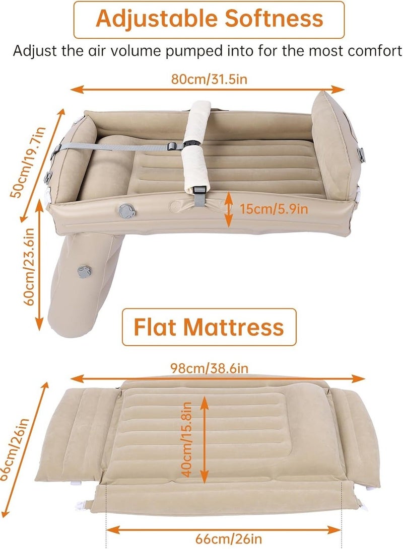 CoddleBaby Toddler Travel Bed, Inflatable Airplane Bed for Kids, Bolw Up Baby Seat with Safety Belt and Pump, Air Mattress for Car Plane Train - Image 2