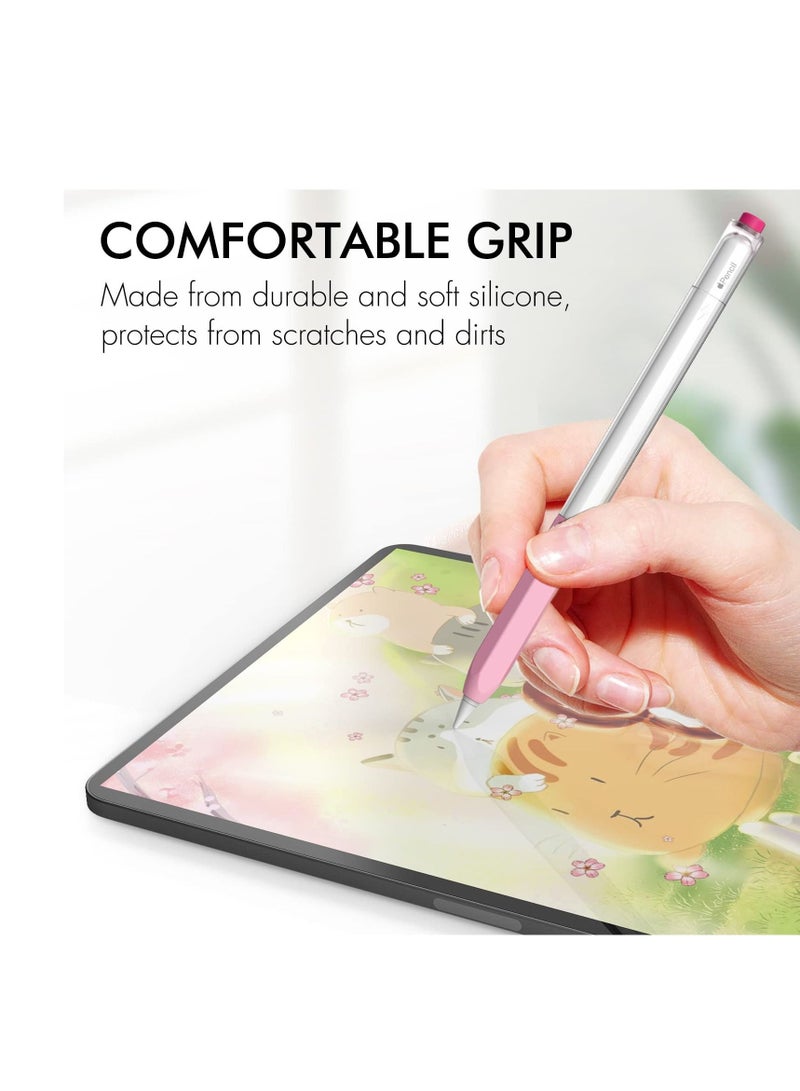 SYOSI Sleeve Pencil Case Compatible with Apple Pencil 2nd Generation, Dual Color Soft Silicone Protective Cover Non-Slip Sleeve Skin Compatible with Magnetic Charging and Double Tap (Pink) - Image 2