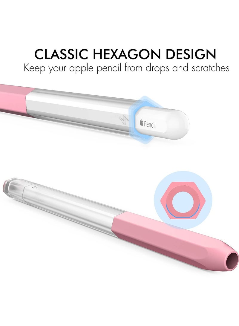 SYOSI Sleeve Pencil Case Compatible with Apple Pencil 2nd Generation, Dual Color Soft Silicone Protective Cover Non-Slip Sleeve Skin Compatible with Magnetic Charging and Double Tap (Pink) - Image 4