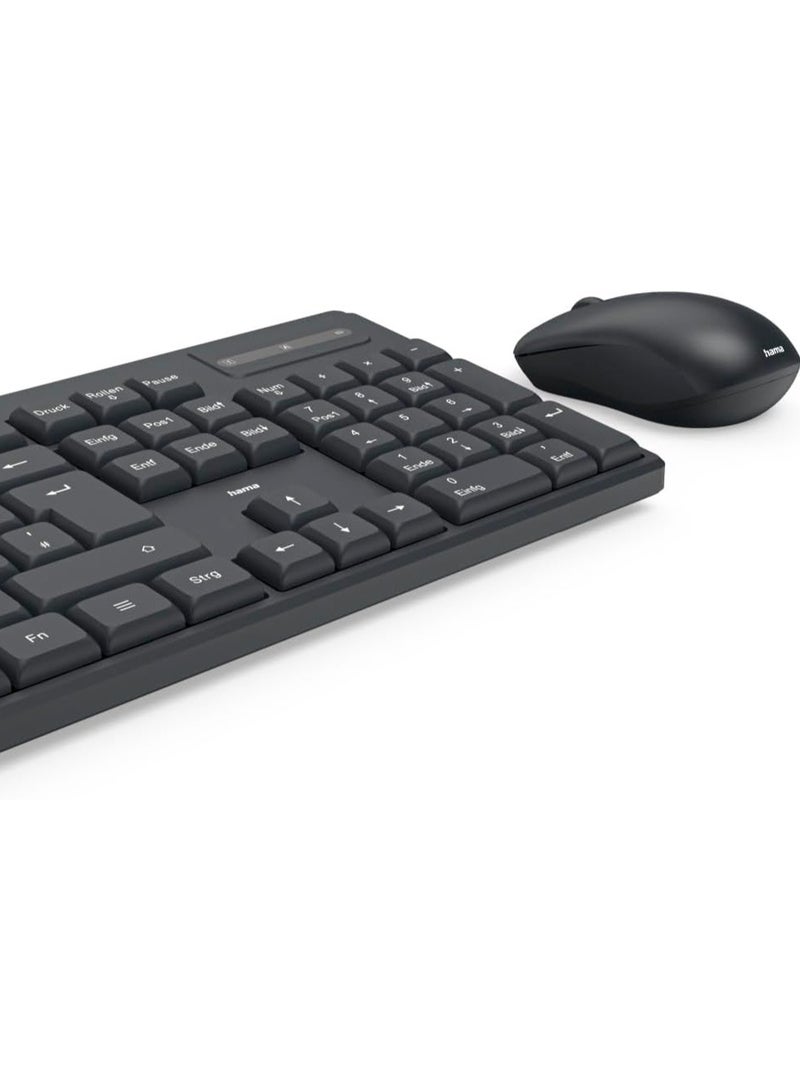 هاما مجموعة لوحة مفاتيح وماوس لاسلكية / مجموعة ماوس ولوحة مفاتيح - أسود - Image 3