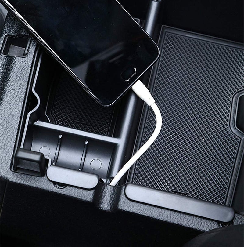 YOCTM Center Console Organizer for Jeep Wrangler JL Gladiator JT 2018 2019 2020 2021 2022 Tray Insert Armrest Box Secondary Storage Black Interior Accessories - Image 4