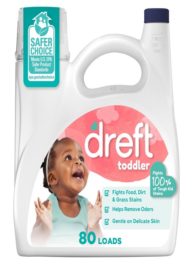 Dreft Toddler Liquid Laundry Detergent, Fights Stains, Removes Odors, 80 loads, 105 fl oz - Image 1