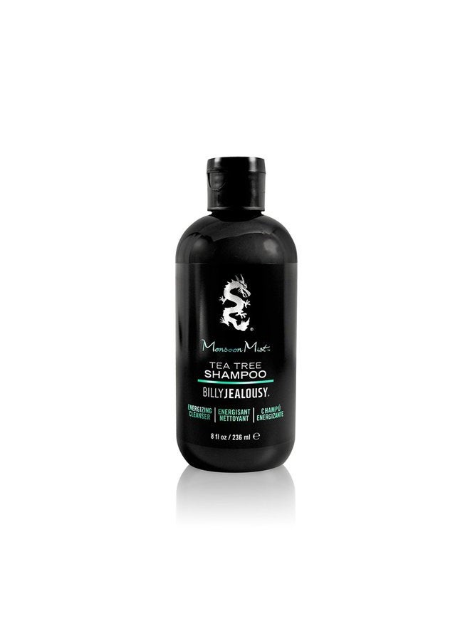Billy Jealousy Monsoon Mist Tea Tree Energizing Men's Shampoo with Peppermint & Rosemary, Removes Oil Build-up and Soothes Scalp Itch & Irritation, 8 Oz. - Image 1