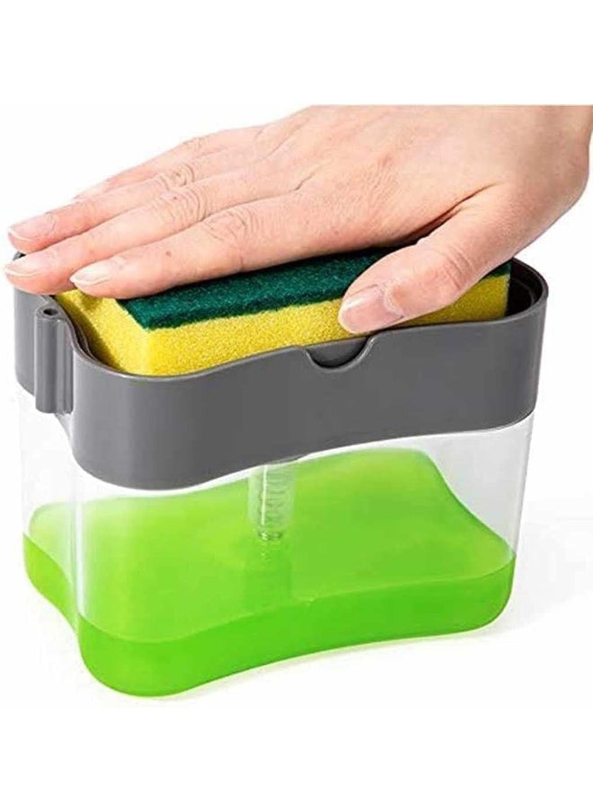 SKY-TOUCH - 2in1 Sponge Rack Shelf Soap And Detergent Dispenser Pump Assorted - Image 1