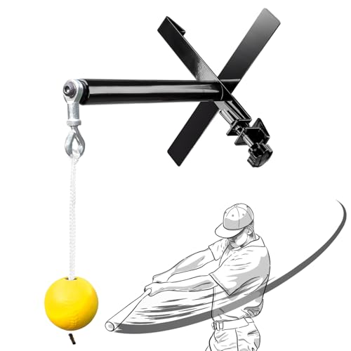 PLAYAPUT Portable Baseball Swing Trainer with The Tethered Ball,Premium Hitting/Batting Trainer System for Baseball and Softball,Easy Setup On Fence Hitting Trainer,Swing Trainer with Auto Reset - Image 1