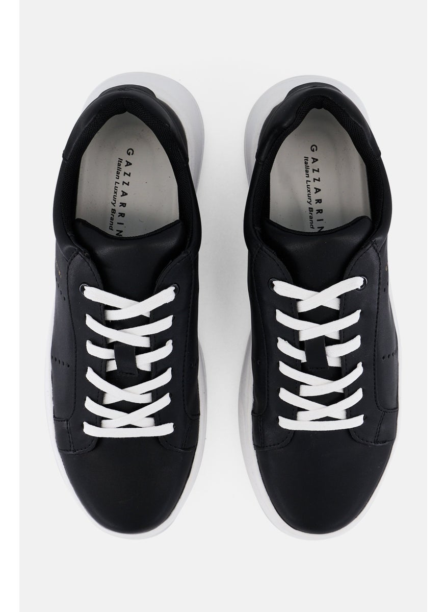 Gazzarrini Men Lace Up Sneaker Shoe, Black  - Image 4