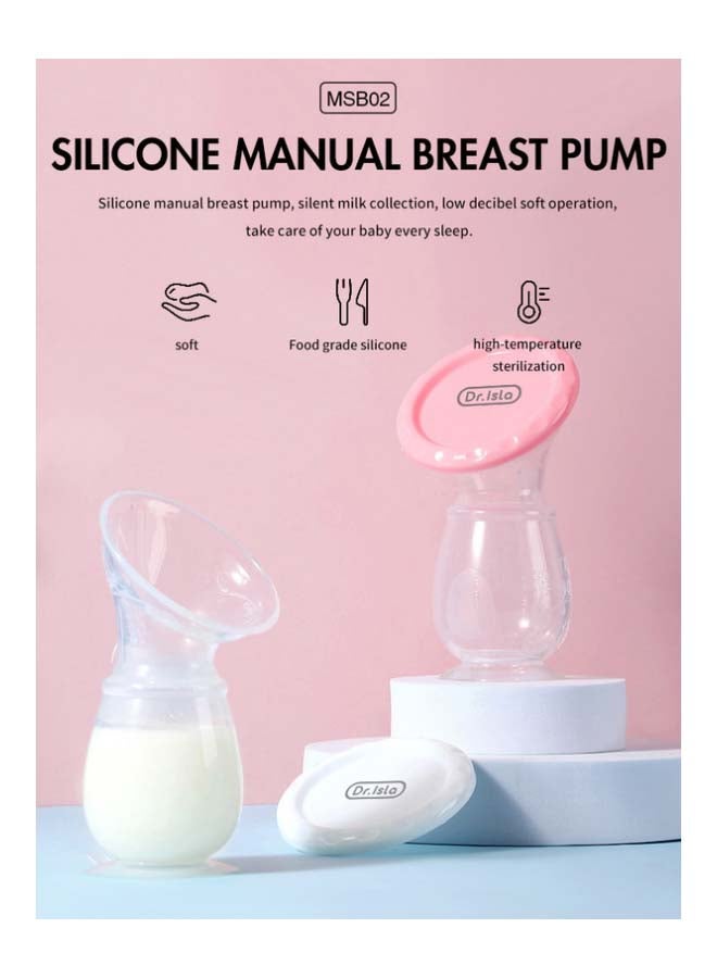 Dr.isla مضخة ثدي يدوية محمولة 150 مل - وردي - Image 3