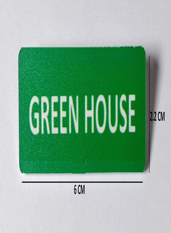 MOREL Class Green House Badge in Green Acrylic PINBACK Name Badge USE for School, College Classes |Pack of 5| - Image 3