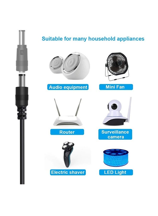 USB to DC Power Charging Cable with 11pcs DC Barrel Jack Universal Power Adapter Tips USB 2.0 to DC 5.5x2.1mm Plug Micro USB Type-C Connector Compatible Flashlight Camera & More - Image 3