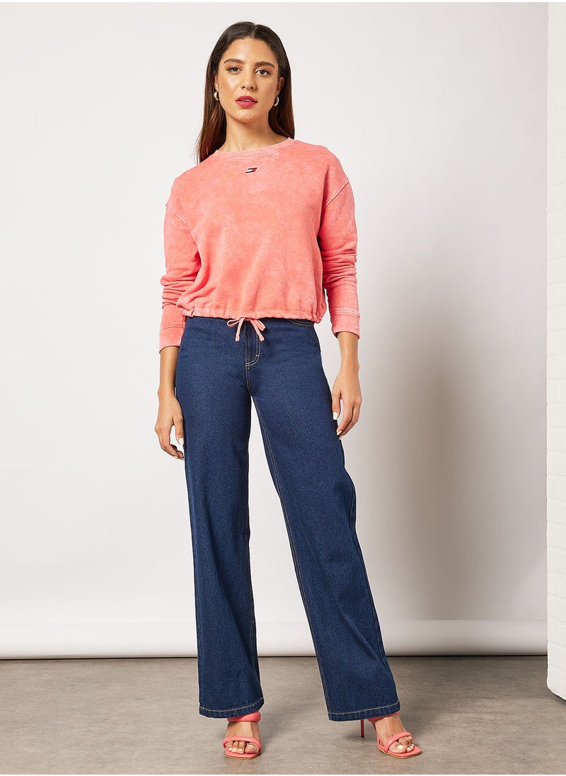 TOMMY SPORT - Drawstring Hem Relaxed Fit Sweatshirt - Image 1