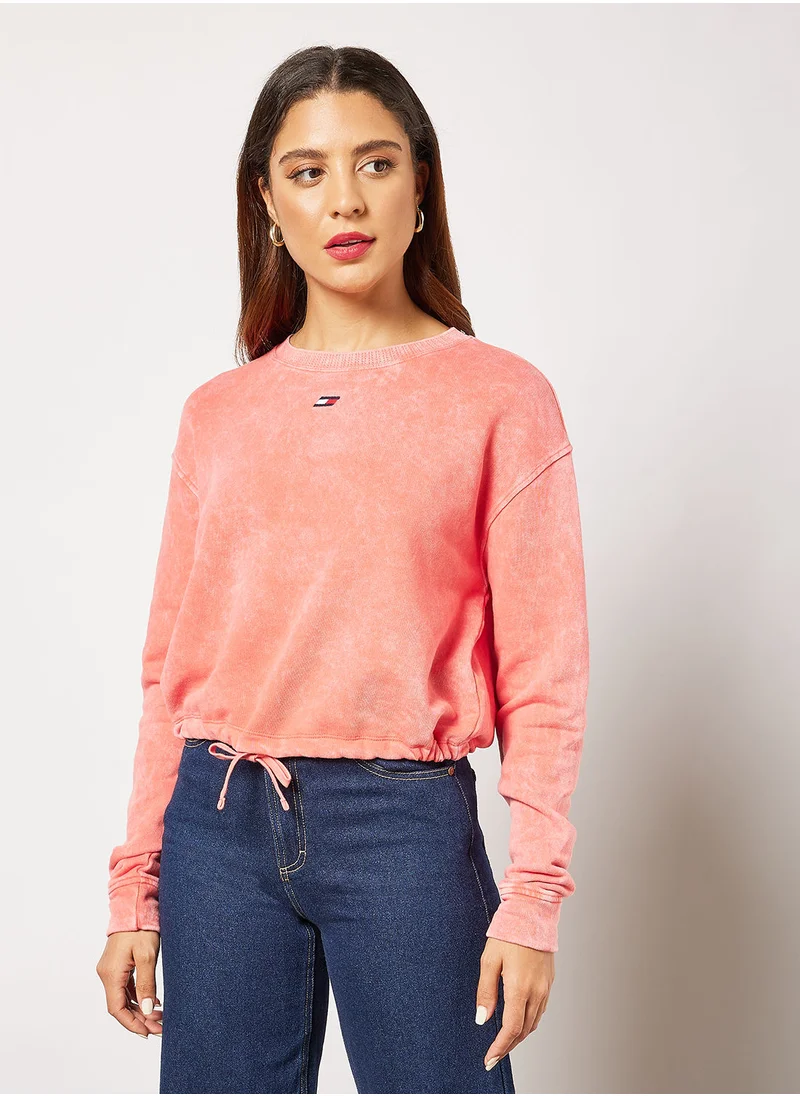 تومي سبورت Drawstring Hem Relaxed Fit Sweatshirt