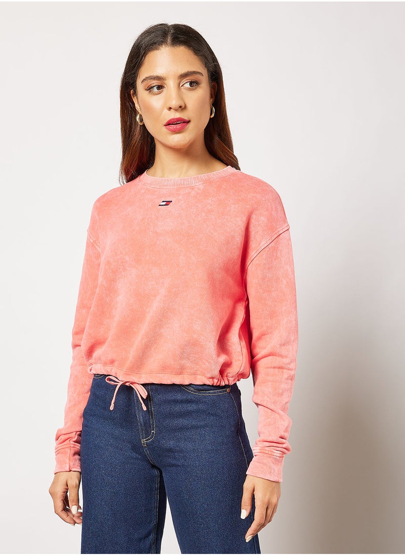 TOMMY SPORT - Drawstring Hem Relaxed Fit Sweatshirt - Image 1