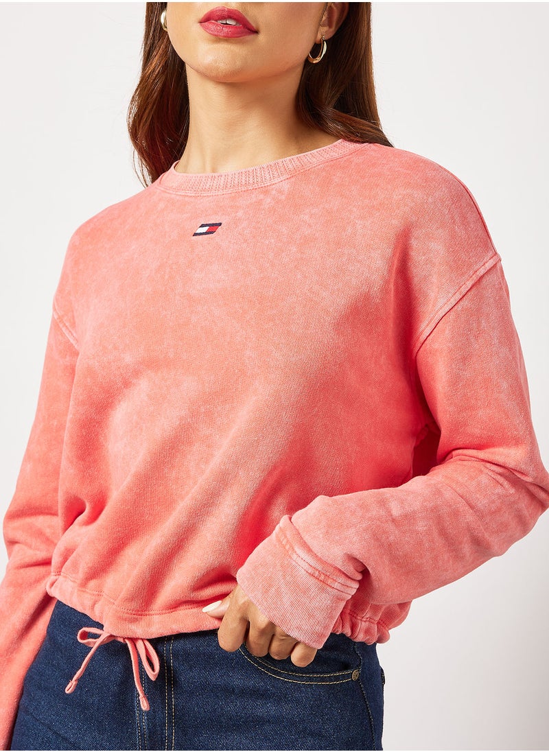 TOMMY SPORT - Drawstring Hem Relaxed Fit Sweatshirt - Image 1