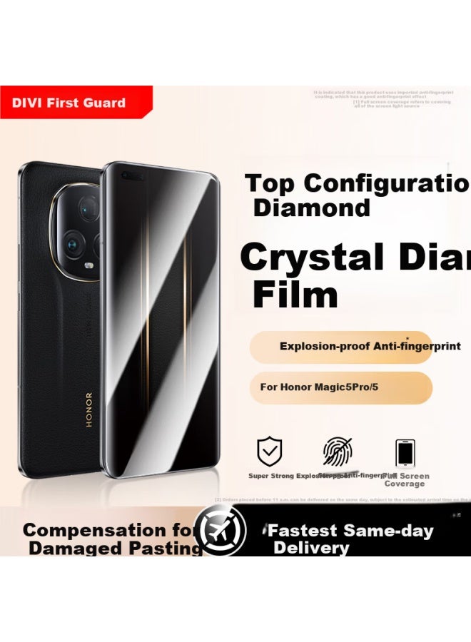 Divi [Special Offer 2-Pack] For Honor Magic5Pro Tempered Glass Screen Protector, Honor Ultimate Edition Phone Film High Definition Curved Full Screen Coverage Film Wear-Resistant Anti-Fingerprint - Image 1
