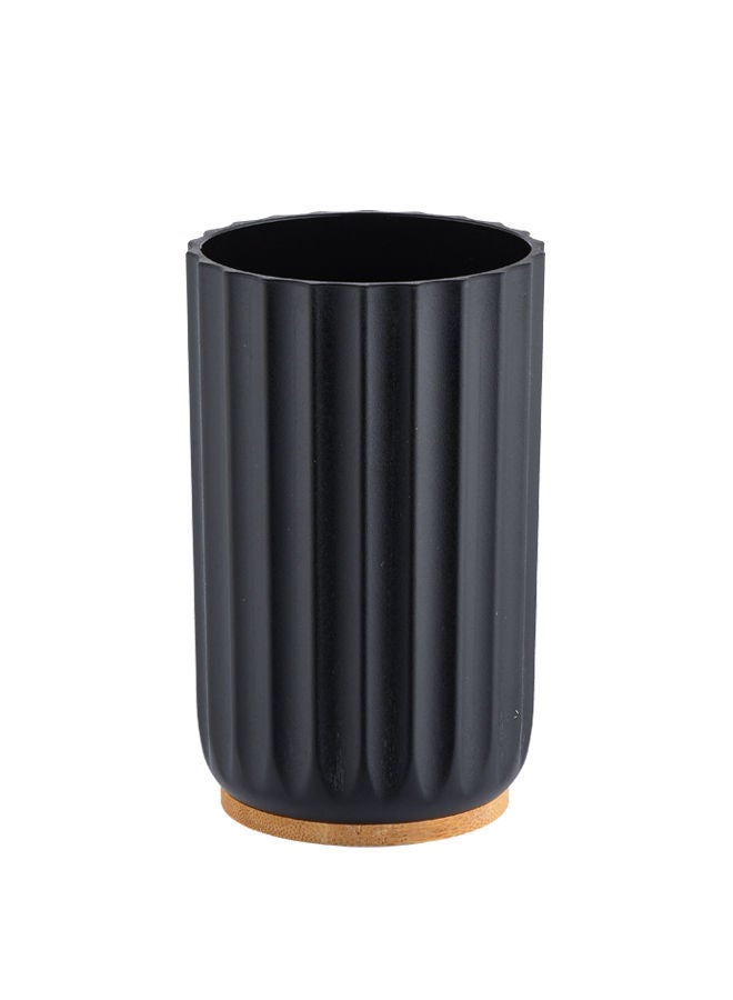 Electus 3-Piece Bathroom Accessory Set Black/Brown - Image 3