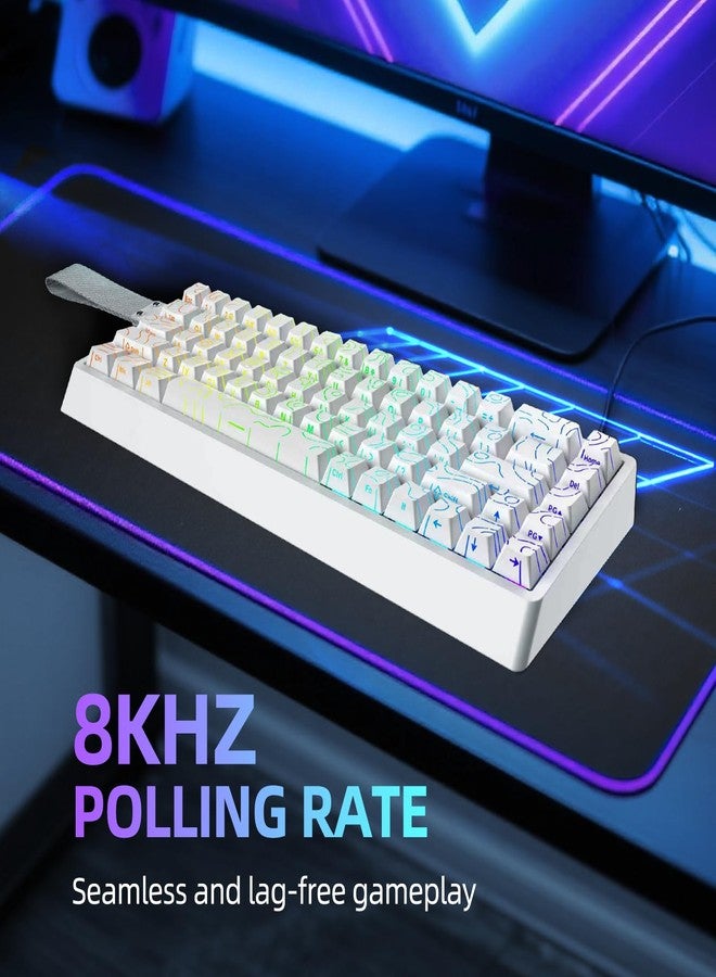 IROK ND68PRO 68 Keys Wired Magnetic Switch Keyboard, 0.001MM RT Accuracy, 8KHZ Polling Rate/Latency As 0.08MS/256KHZ Single Key Scan Rate/ARGB，Hot Swappable,Gasket Structure Gaming Keyboard(White) - Image 3