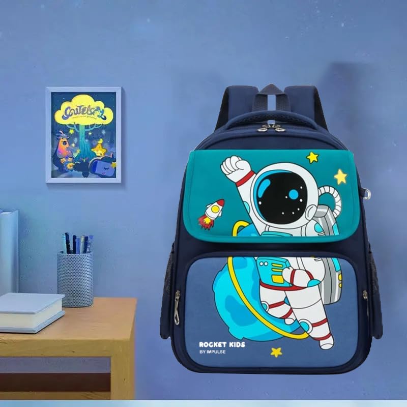 IMPULSE! Astronaut I 25L Unisex Stylish &Trendy Water Resistant printed Bag, College travel Backpack, School Bag for boys & girls - Image 1