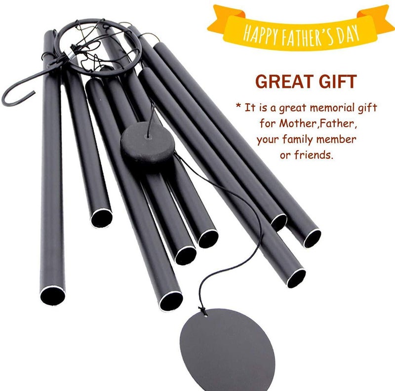Generic Multi-Pipe European Wind Chimes Decor Black  - Image 2