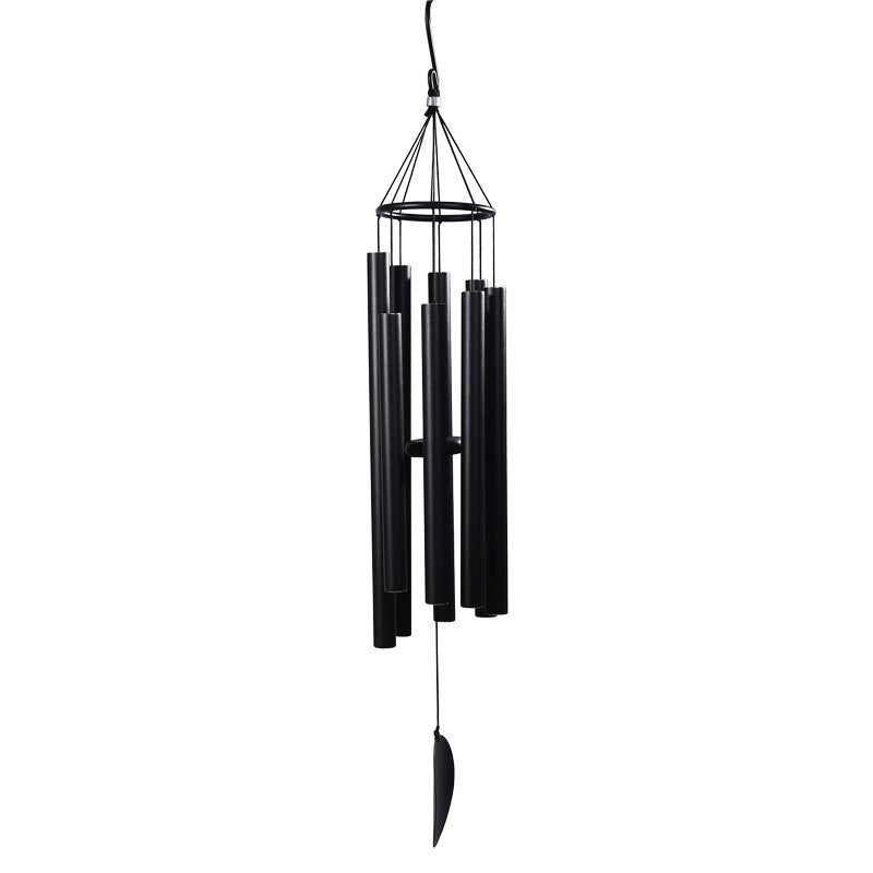 Generic Multi-Pipe European Wind Chimes Decor Black  - Image 5