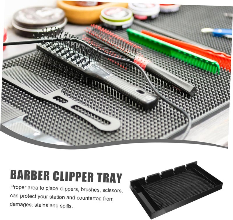 Didiseaon Barber Organizer Tray Durable Clipper Holder for Hair Salon Barbershop Sturdy Design for Hair Styling Tools Prevents Damage to Countertops Lightweight Flexible Storage - Image 5