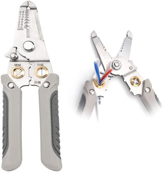 Snivy Snivy Multifunctional Wire Stripper Crimper Cable Cutter Pliers1022 AWG Wire Splicer Cable Stripper Multipurpose Wire Stripping Tool Electrical Wire Pliers with Screw Cutter  - Image 1
