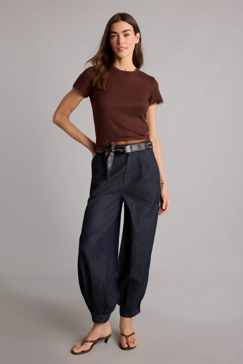 ديفاكتو Slim Fit Crew Neck Camisole Short Sleeve T-Shirt