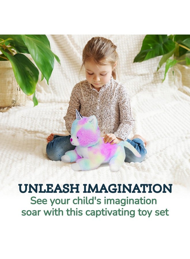 PixieCrush دبدوب قطة يونيكورن بيكسي كراش - قطة يونيكورن أم مع 4 قطط صغيرة - وسائد دبدوب سحرية للفتيات من عمر 3-8 سنوات - حيوانات محشوة كبيرة - هدية مثالية للفتيات 5 × 10 × 8 بوصات - Image 2