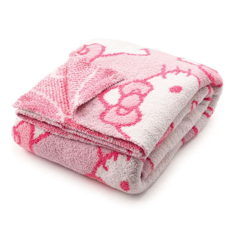 Jay Franco Hello Kitty Feather Knit Fluffy Throw Blanket - Pink Fuzzy Blanket Measures 50 x 60 Inch - Super Soft Lightweight Bedding - Image 3