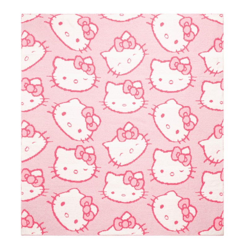 Jay Franco Hello Kitty Feather Knit Fluffy Throw Blanket - Pink Fuzzy Blanket Measures 50 x 60 Inch - Super Soft Lightweight Bedding - Image 2