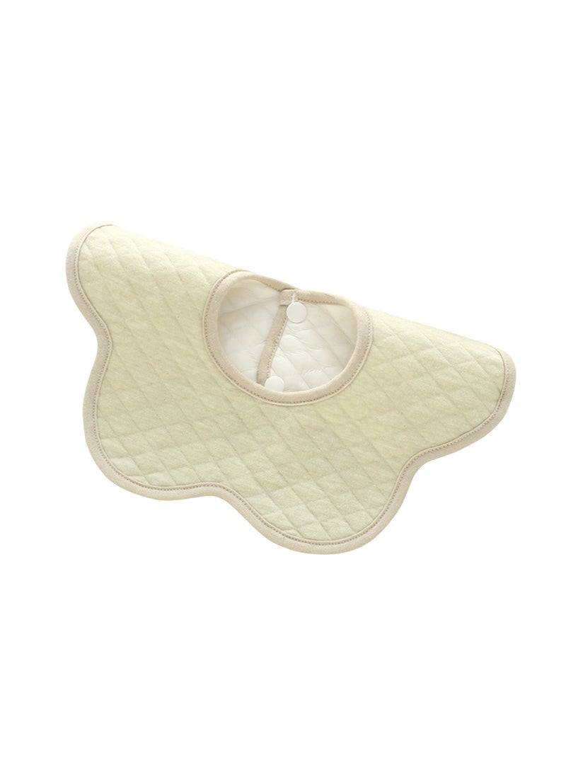 Warm and waterproof baby bib with petal design