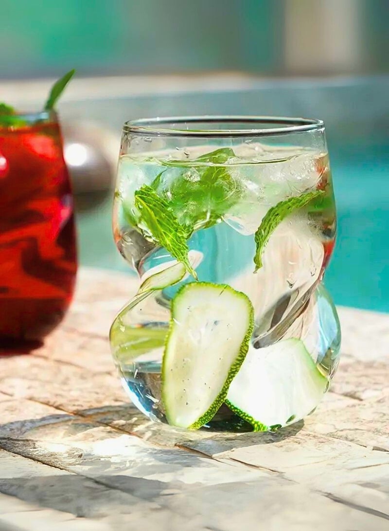 1Chase Stemless Handcrafted Aeration Wine Glasses – Set of 4 (16oz/470ml) Borosilicate Glass, Comfortable Grip for Red & White Wine - Image 4