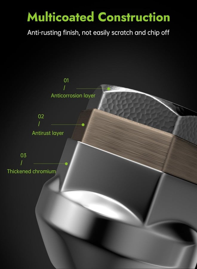 AUTOPTIM صواميل عجلات مفتوحة الطرف من AUTOPTIM M12X1.5 - بديل لعجلات ما بعد البيع لسيارات أكورا، هوندا، بويك، شيفروليه، تويوتا، لكزس، فورد، كاديلاك، مطلية بالكروم، 20 قطعة، صواميل عجلات سداسية 3/4 بوصة، طول 0.84 بوصة، عرض 0.9 بوصة - Image 4