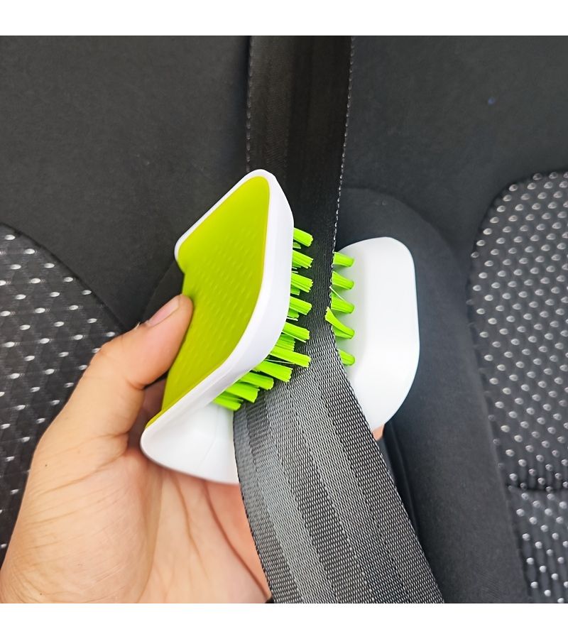 Green Car Seat Belt Brush Cleaner Keep Seats Fresh - Image 3