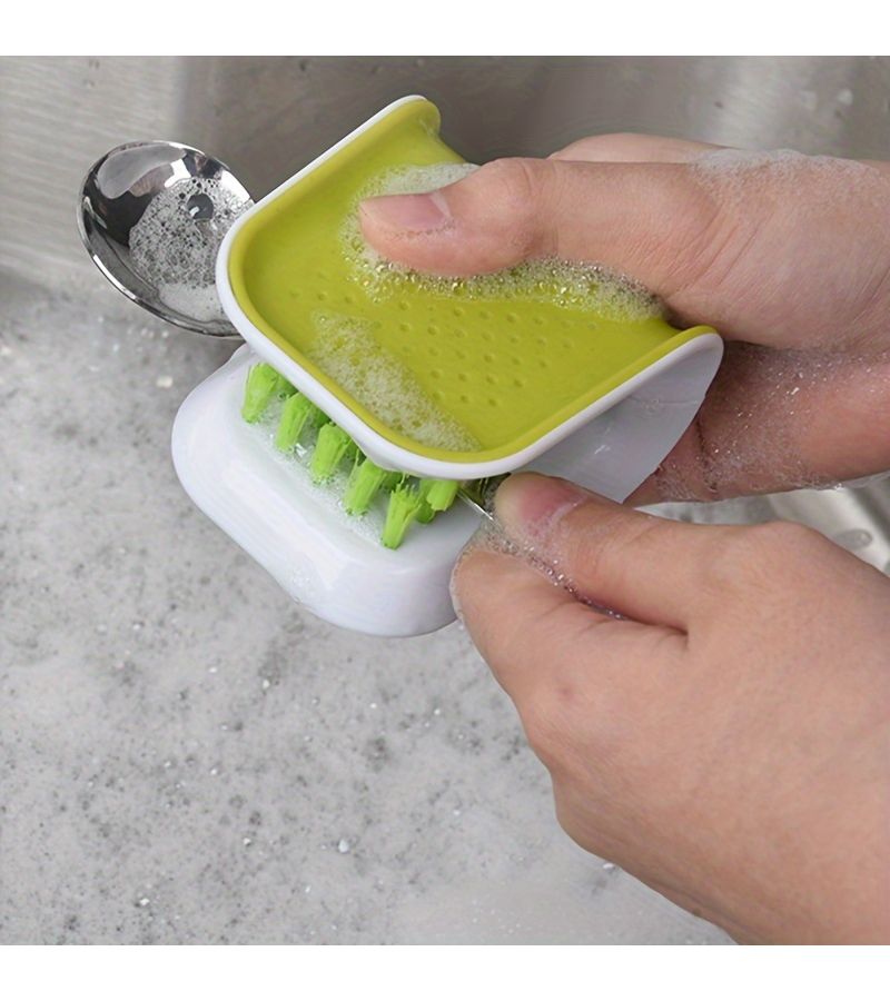 Green Car Seat Belt Brush Cleaner Keep Seats Fresh - Image 1