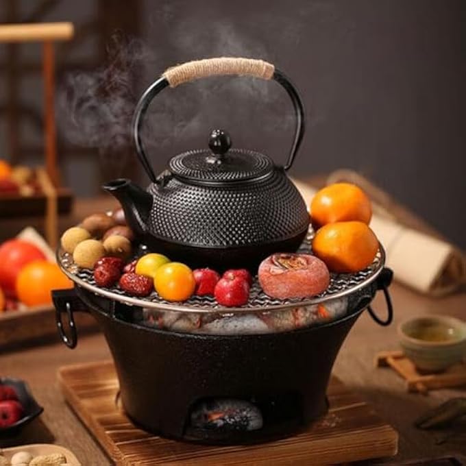 HwaGui Iron Kettle Teapot Ih Compatible Direct Fire Iron Kettle Iron Supplement 203 Fl Oz 600 Ml - Image 3