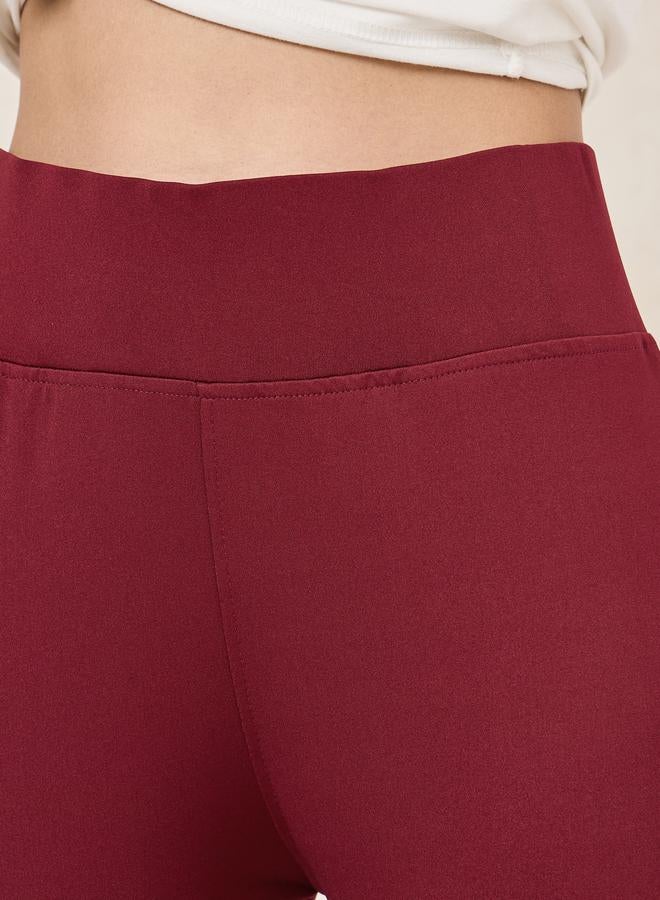 Styli Wide Waistband Basic Leggings for Women Comfortable Everyday Wear Yoga Workout Casual Activewear - Image 3