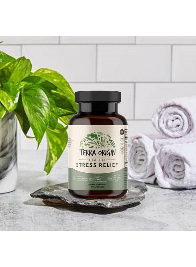 TERRA ORIGIN Healthy Stress Relief Capsules | 60 Capsules | Rhodiola Extract, Astragalus Root, Holy Basil and KSM-66 Organic Ashwagandha - Image 4