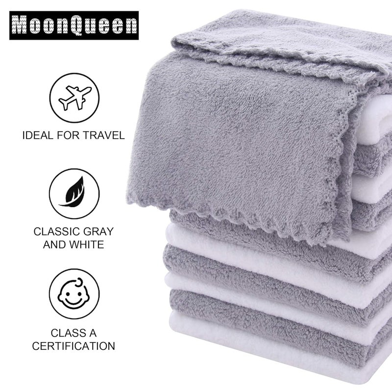 MOONQUEEN Microfiber Facial Cloths Fast Drying Washcloth 12 Pack - Premium Soft Makeup Remover Cloths - Highly Absorbent - Image 5