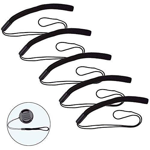 ULBTER 5 Pack Elastic Lens Cap Keeper Lens Cover Leash Prevent Lens Cap Lost Compatible with Canon/Nikon/Sony/Fujifilm/Olympus/Panasonic DSLR SLR Camera and More - Image 1