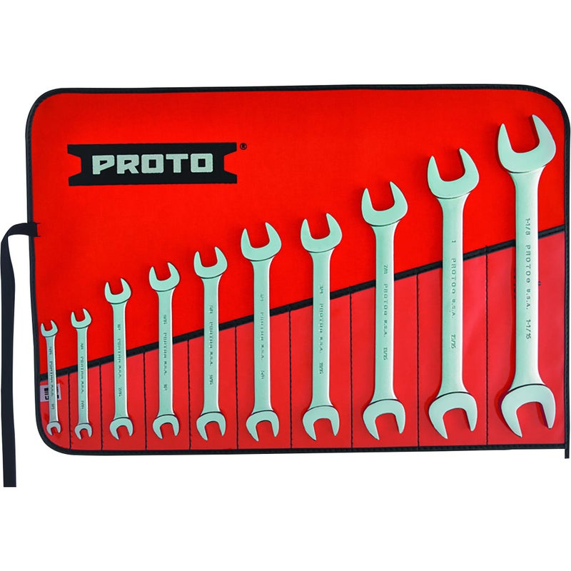Proto 10 Piece Satin OpenEnd Wrench Set