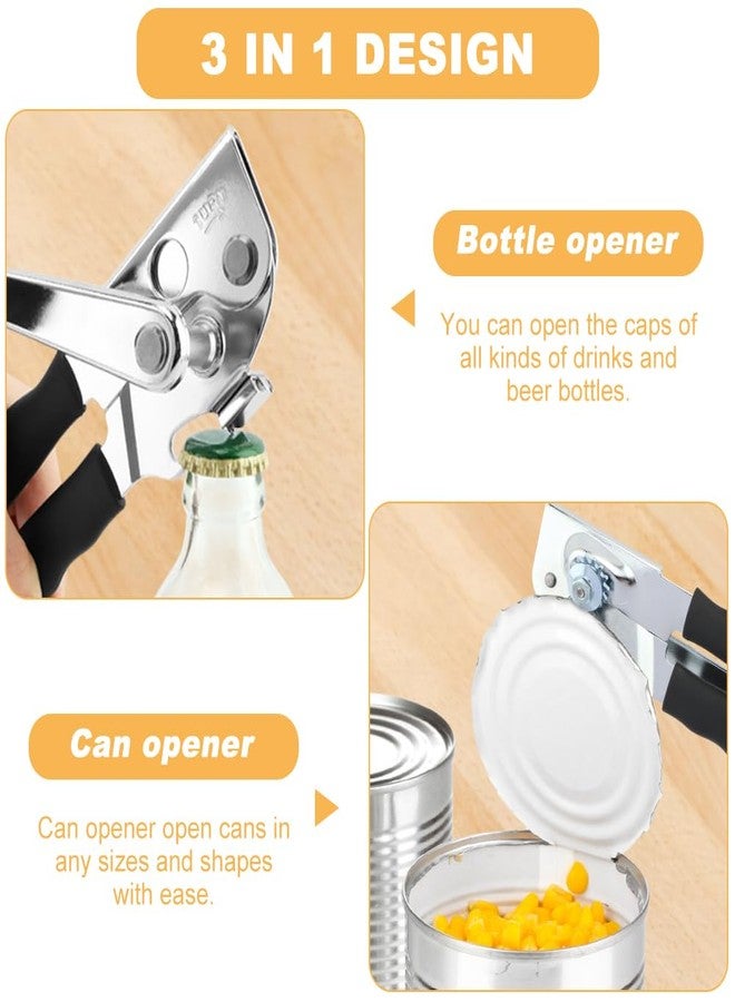 Loyanger 2 PCS Commercial Can Opener Manual, Stainless Steel Handheld Can Opener with Folding Easy Crank Handle Save Effort Large Ca-n Opene-r Smooth Edge for Seniors Chef - Image 4