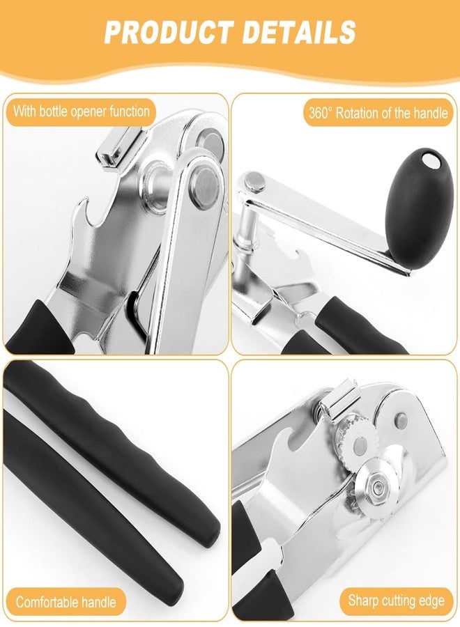 Loyanger 2 PCS Commercial Can Opener Manual, Stainless Steel Handheld Can Opener with Folding Easy Crank Handle Save Effort Large Ca-n Opene-r Smooth Edge for Seniors Chef - Image 5